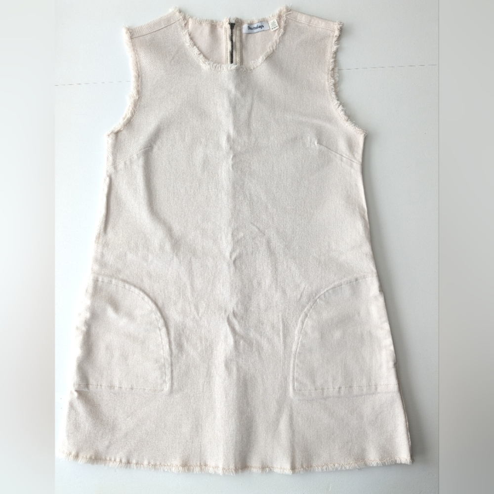 THURSDAYS Cream Denim Dress